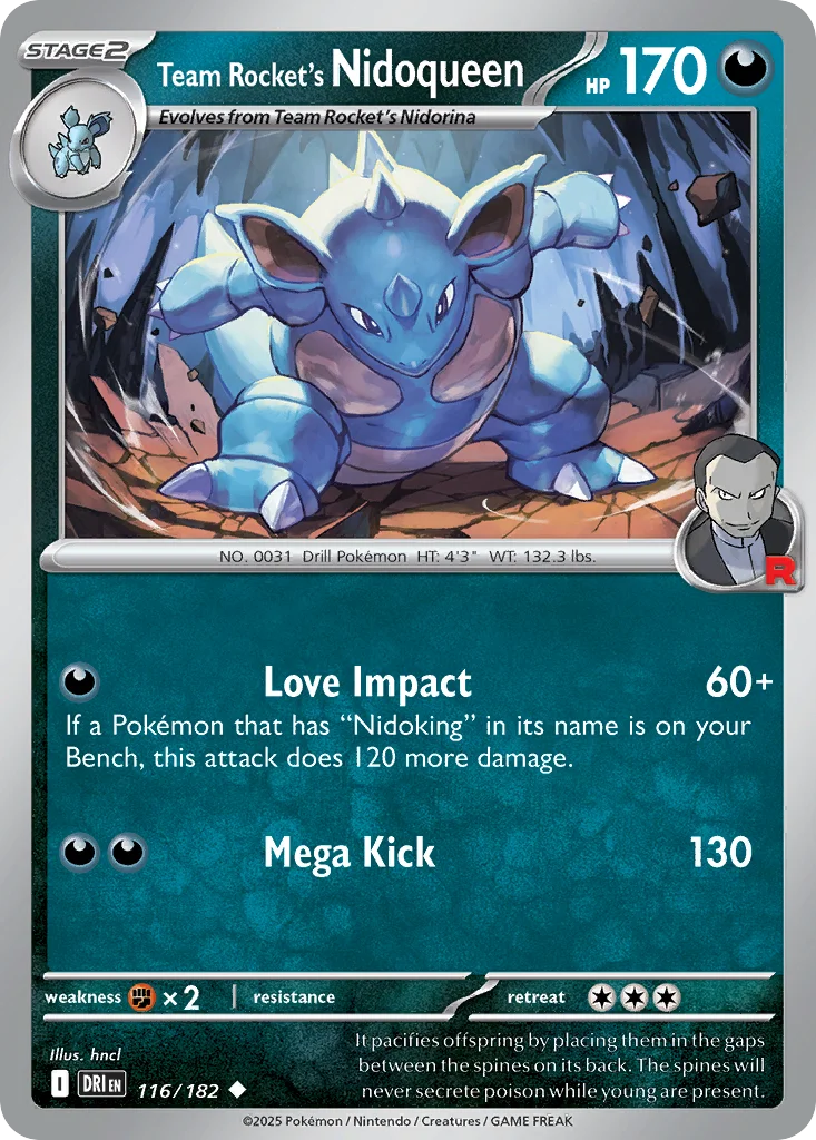sv10-116 Team Rocket's Nidoqueen 116/182 Uncommon