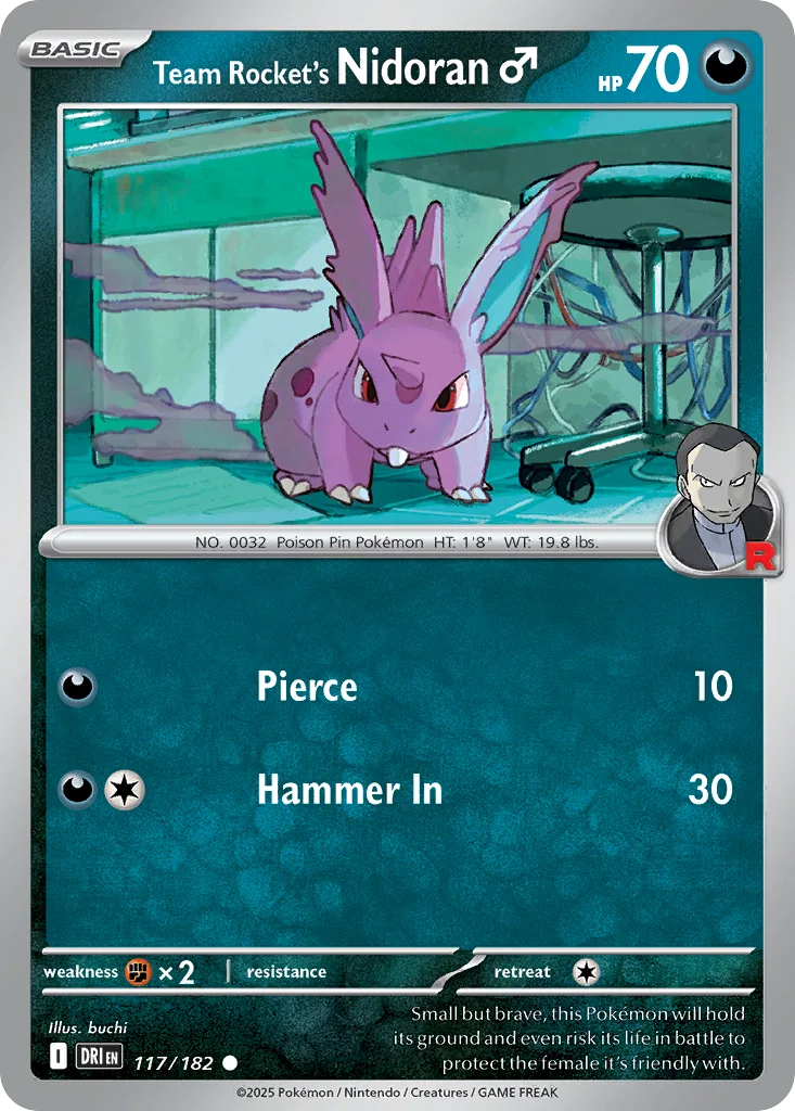 sv10-117 Team Rocket's Nidoran♂ 117/182 Common
