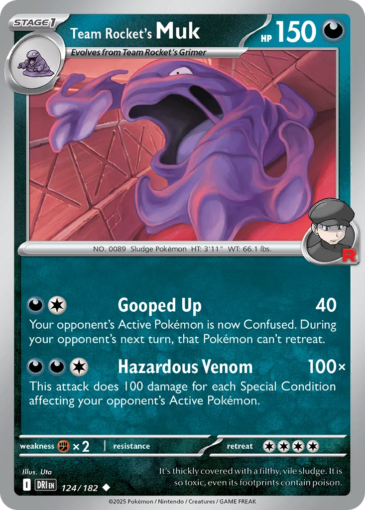 sv10-124 Team Rocket's Muk 124/182 Uncommon