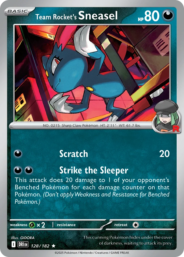 sv10-128 Team Rocket's Sneasel 128/182 Rare