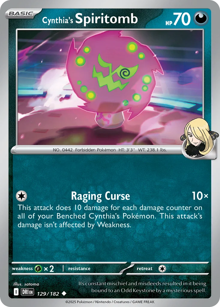 sv10-129 Cynthia's Spiritomb 129/182 Uncommon