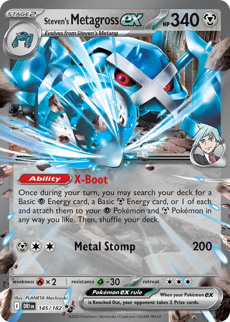 sv10-145 Steven's Metagross ex 145/182 Double rare