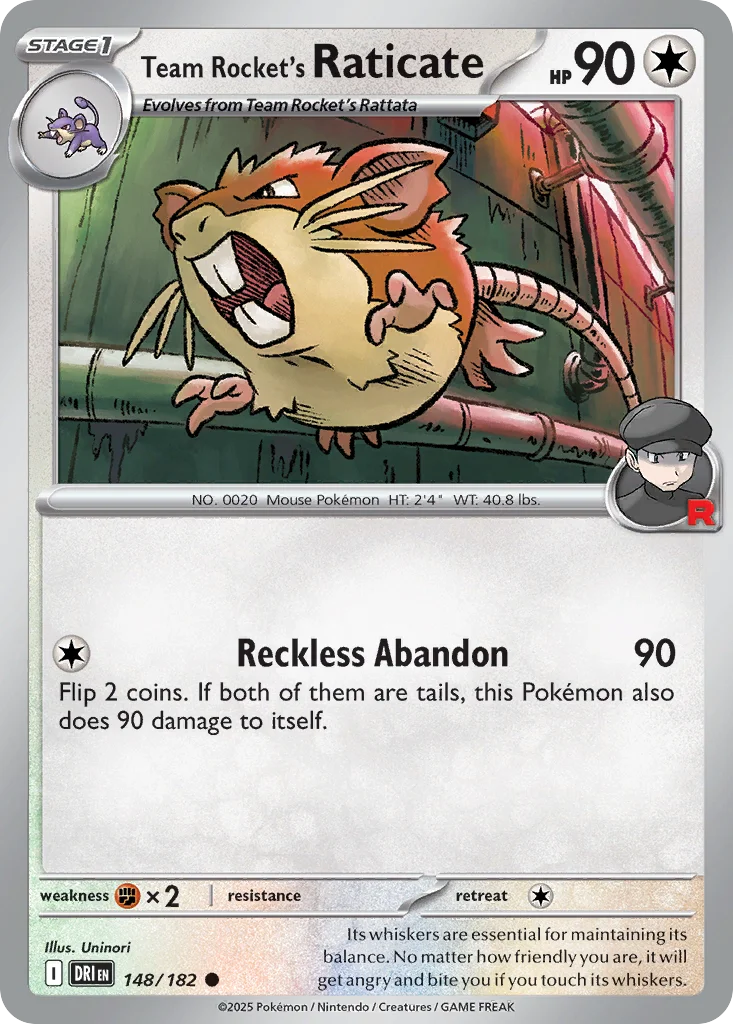 sv10-148 Team Rocket's Raticate 148/182 Common
