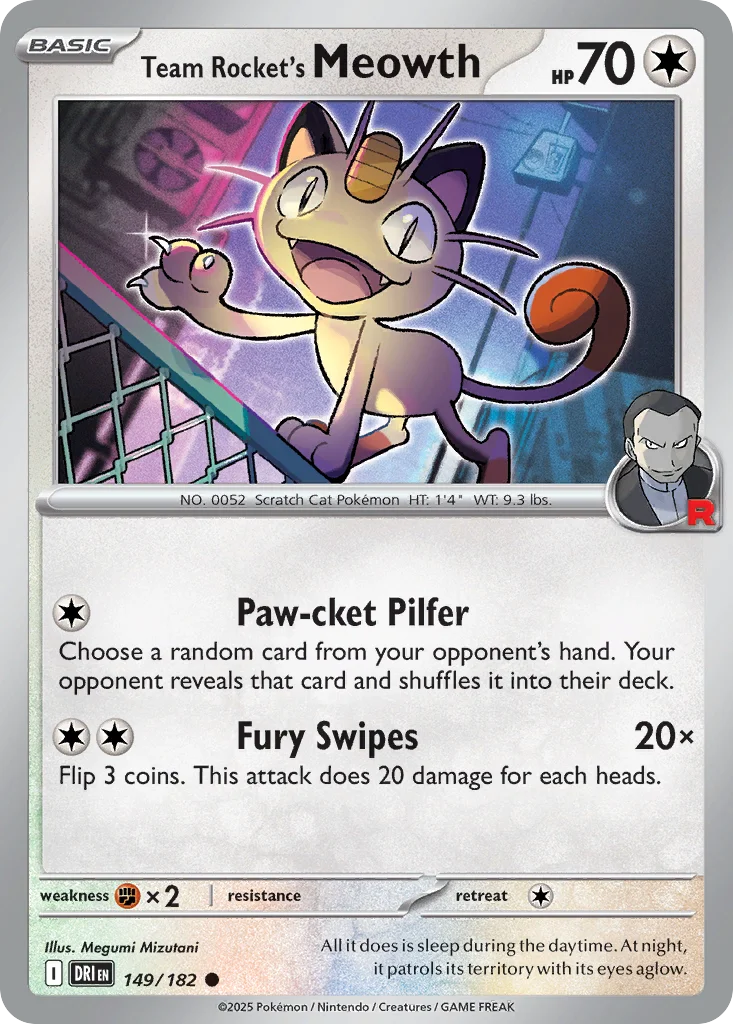 sv10-149 Team Rocket's Meowth 149/182 Common