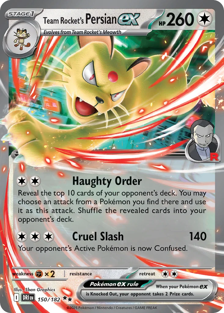sv10-150 Team Rocket's Persian ex 150/182 Double rare