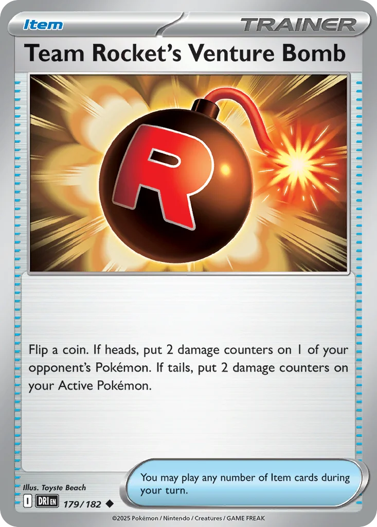 Team Rocket's Venture Bomb 179/182 Uncommon