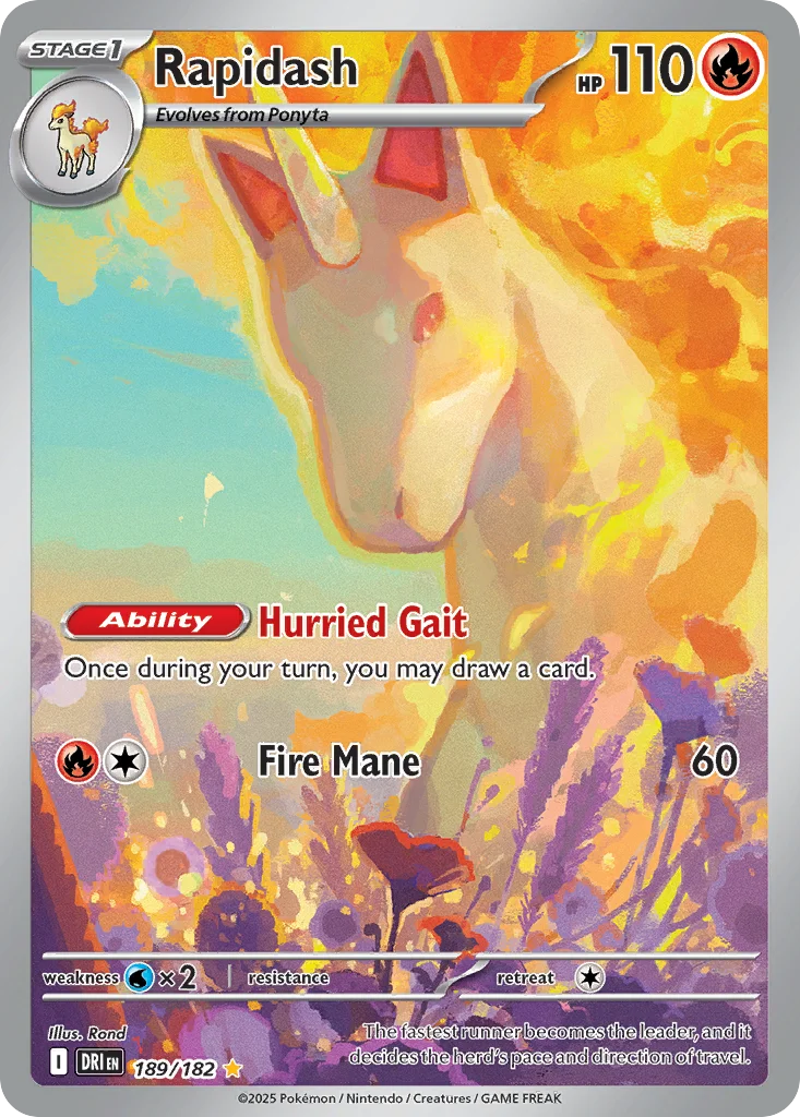 Rapidash 189/182 Illustration rare