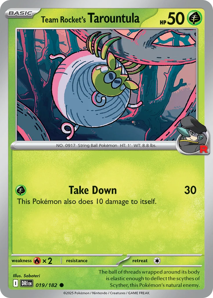 Team Rocket's Tarountula 019/182 Common