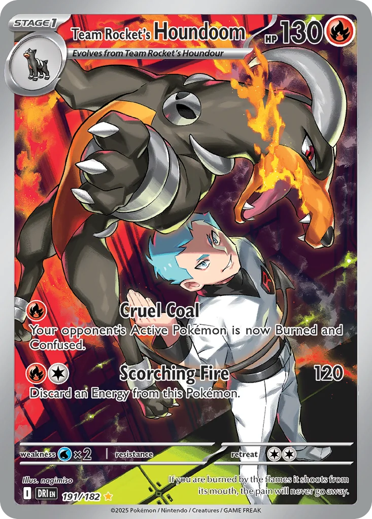 Team Rocket's Houndoom 191/182 Illustration rare