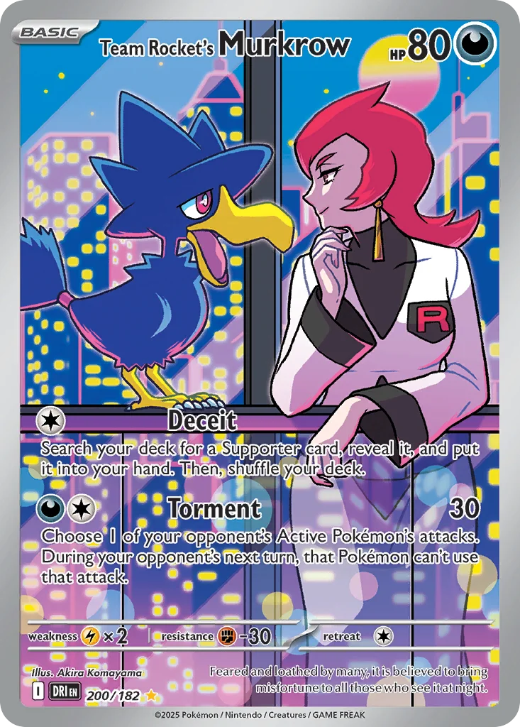 Team Rocket's Murkrow 200/182 Illustration rare