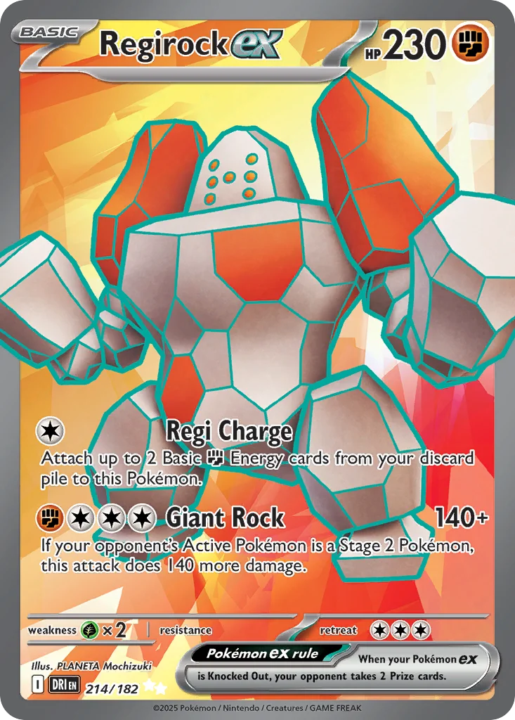 Regirock ex 214/182 Ultra rare