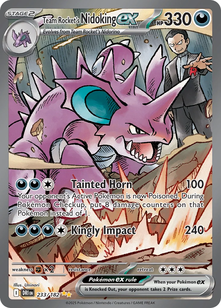 Team Rocket's Nidoking ex 233/182 Special illustration rare