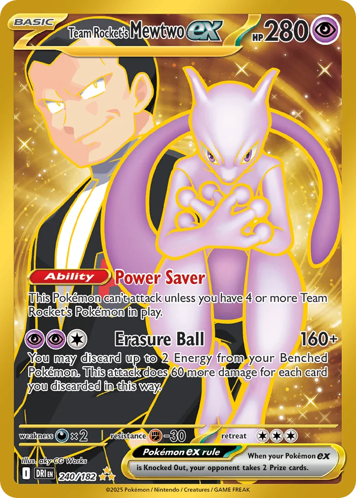 Team Rocket's Mewtwo ex 240/182 Hyper rare
