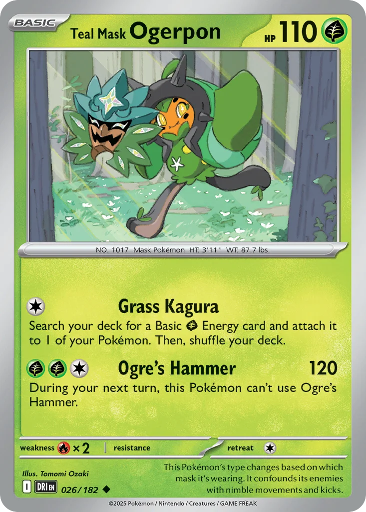 sv10-26 Teal Mask Ogerpon 026/182 Uncommon