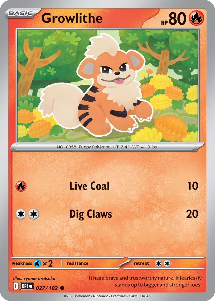 sv10-27 Growlithe 027/182 Common
