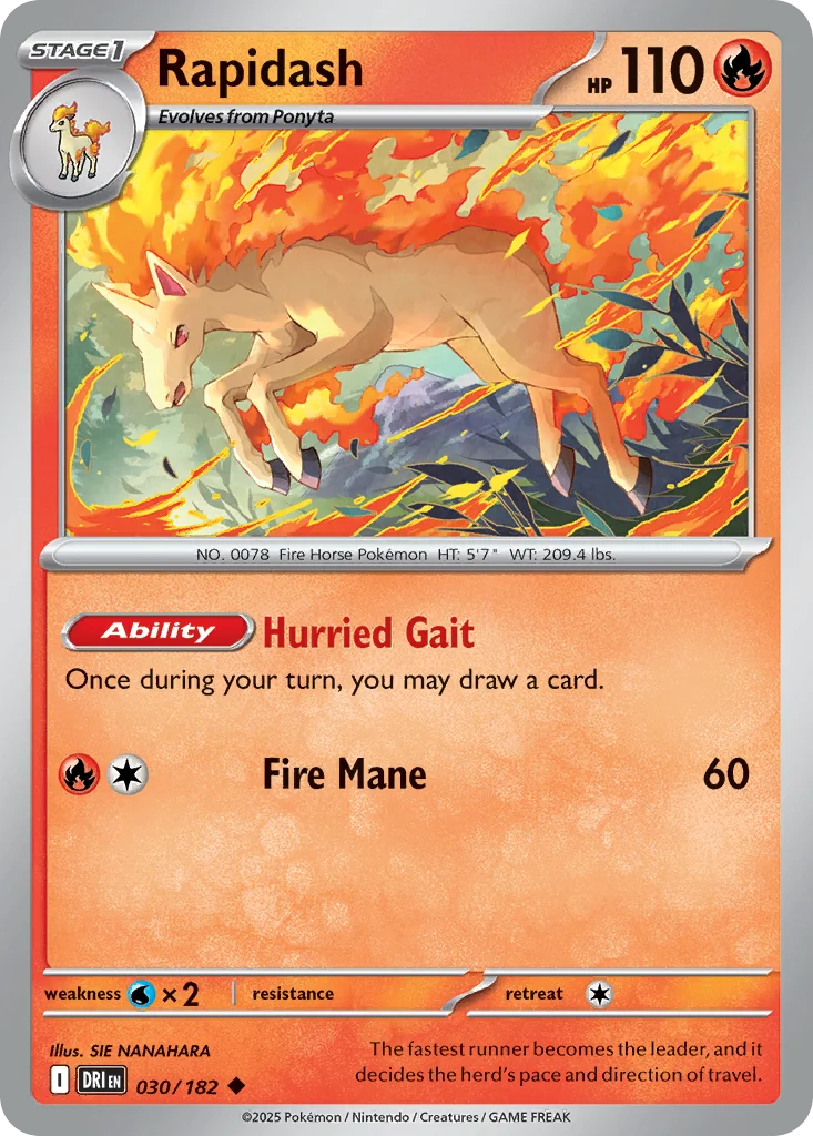 sv10-30 Rapidash 030/182 Uncommon