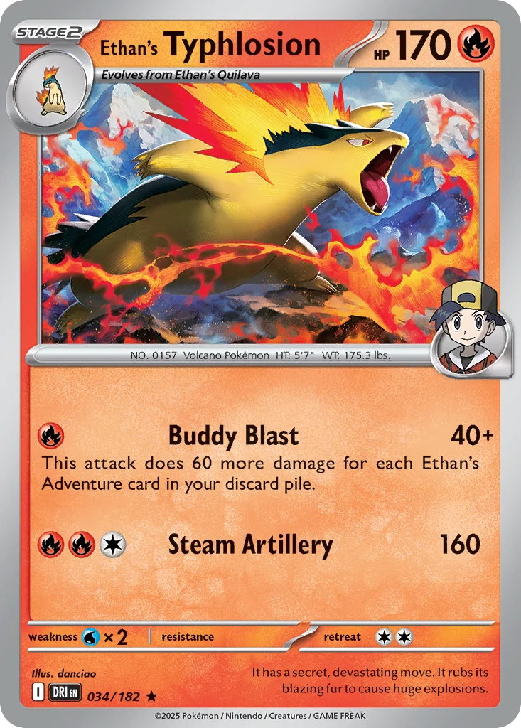 sv10-34 Ethan's Typhlosion 034/182 Rare