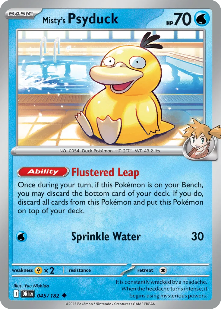 sv10-45 Misty's Psyduck 045/182 Uncommon