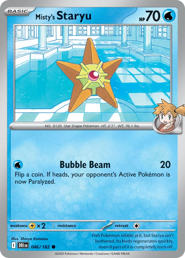 sv10-46 Misty's Staryu 046/182 Common