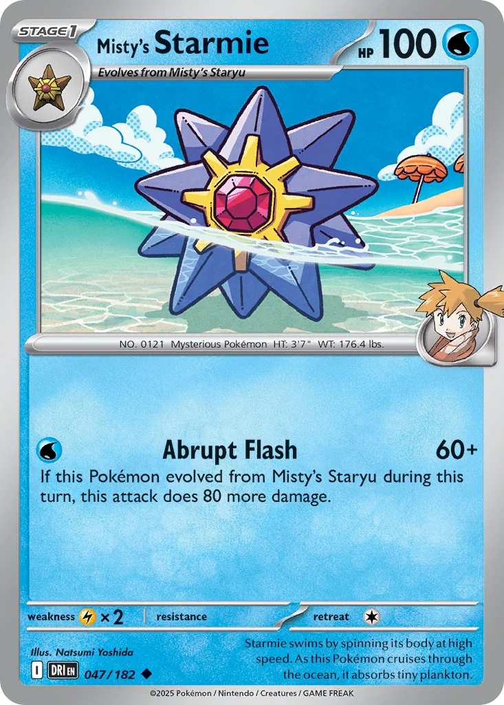 sv10-47 Misty's Starmie 047/182 Uncommon