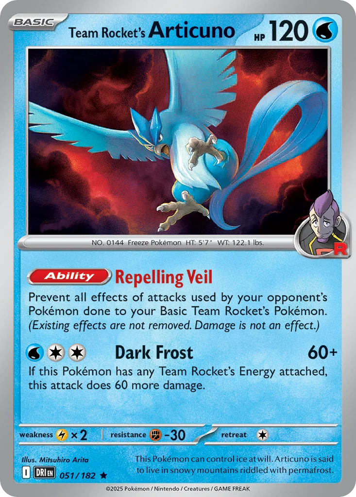 Team Rocket's Articuno 051/182 Rare