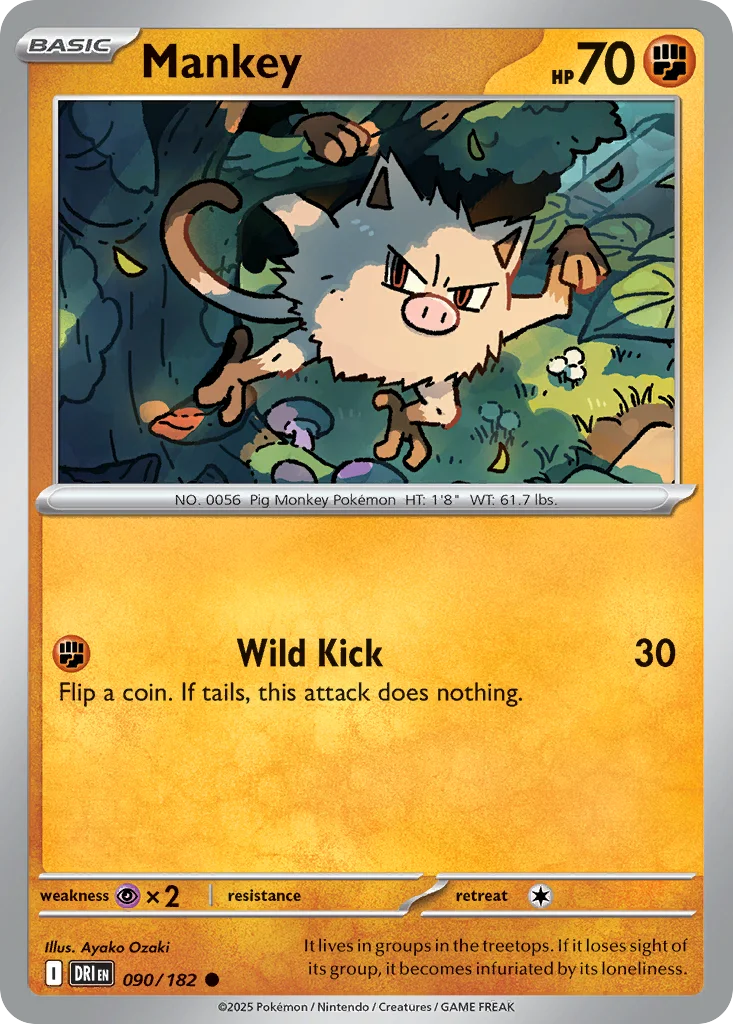 Mankey 090/182 Common