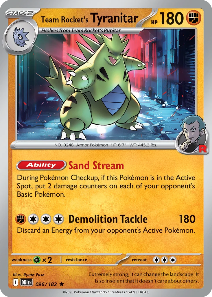 Team Rocket's Tyranitar 096/182 Rare
