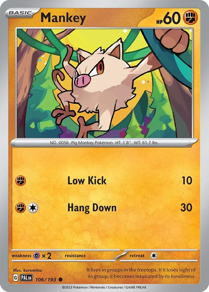 Mankey 106/193 Common