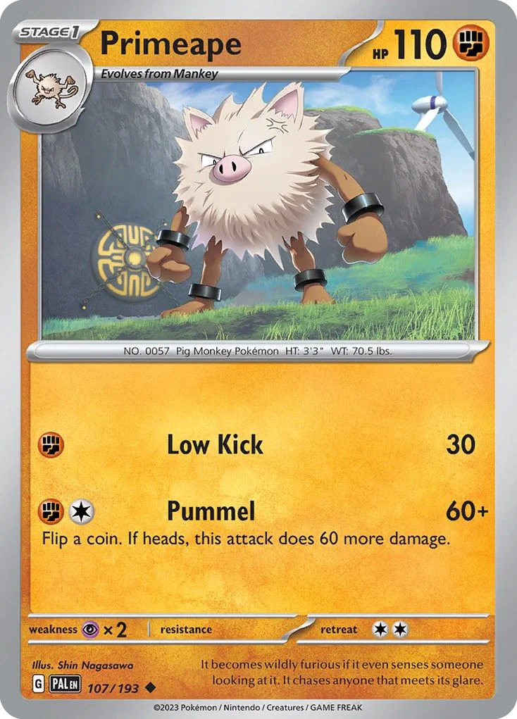 Primeape 107/193 Uncommon