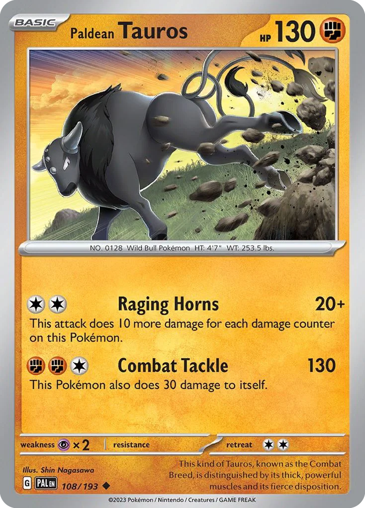 Paldean Tauros 108/193 Uncommon