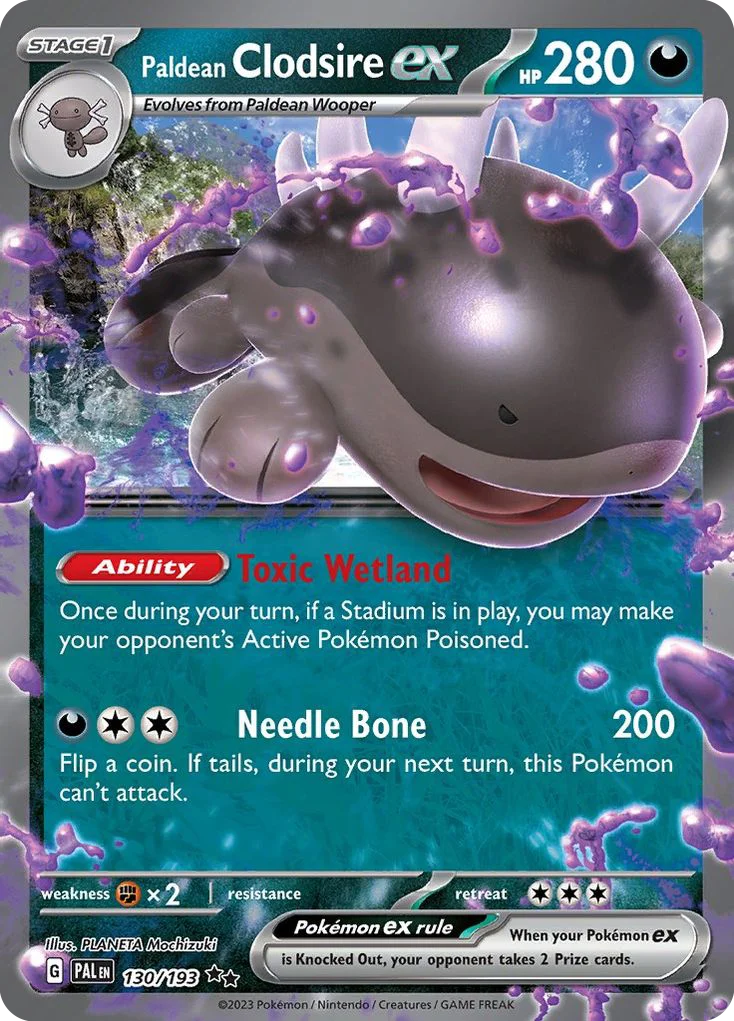 Paldean Clodsire ex 130/193 Double rare