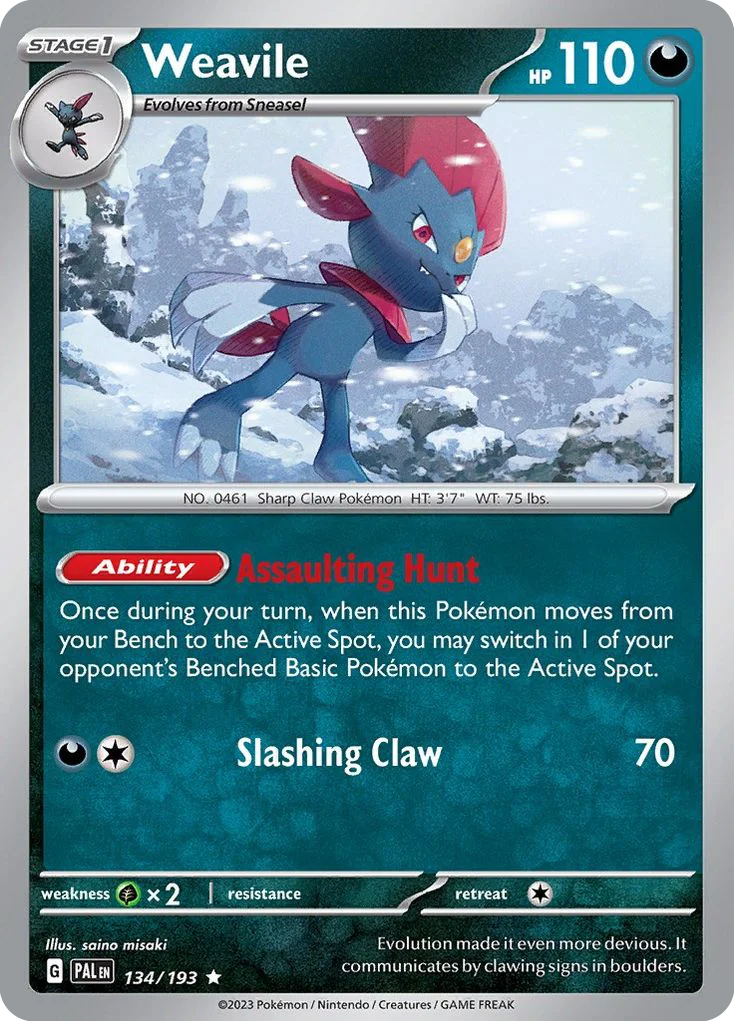 Weavile 134/193 Rare