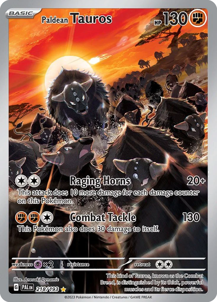 sv2-218 Paldean Tauros 218/193 Illustration rare