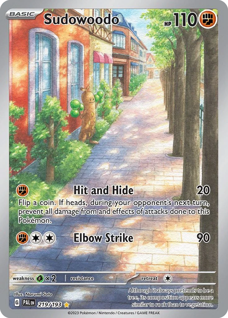 sv2-219 Sudowoodo 219/193 Illustration rare