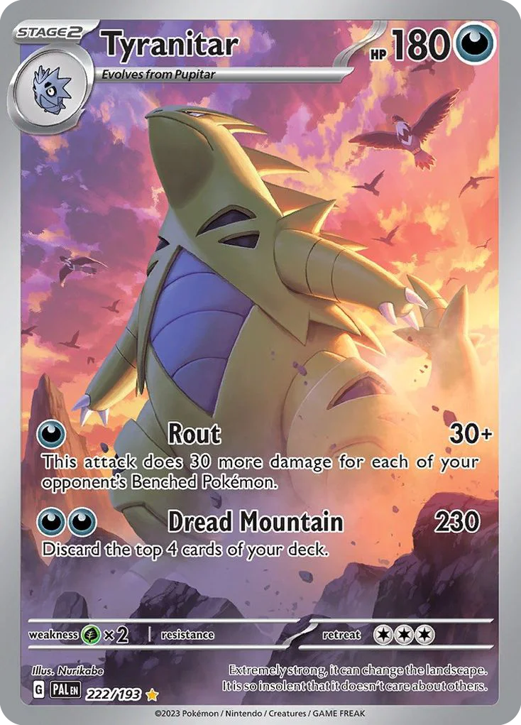 sv2-222 Tyranitar 222/193 Illustration rare