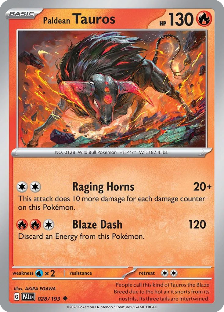 Paldean Tauros 028/193 Uncommon