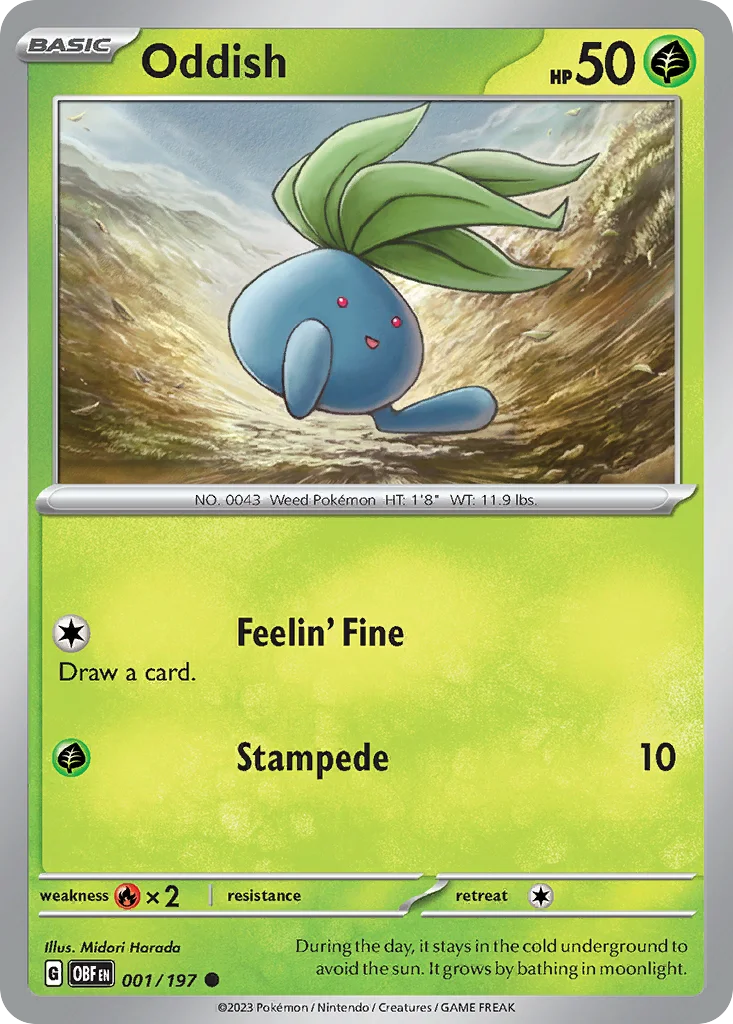 sv3-1 Oddish 001/197 Common