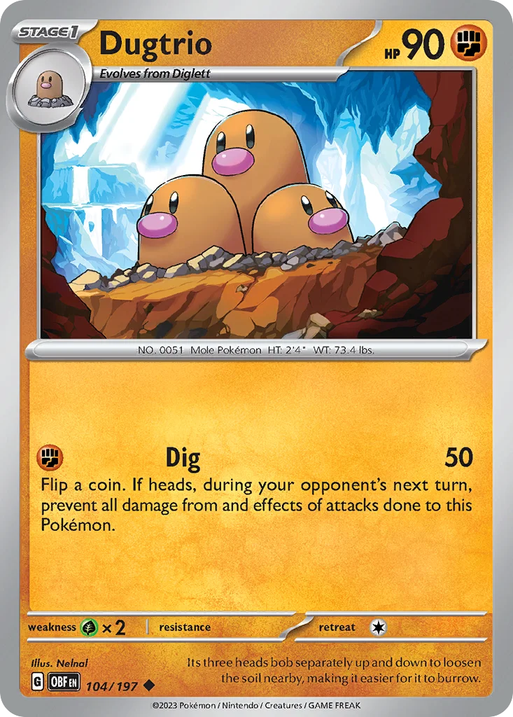 Dugtrio 104/197 Uncommon