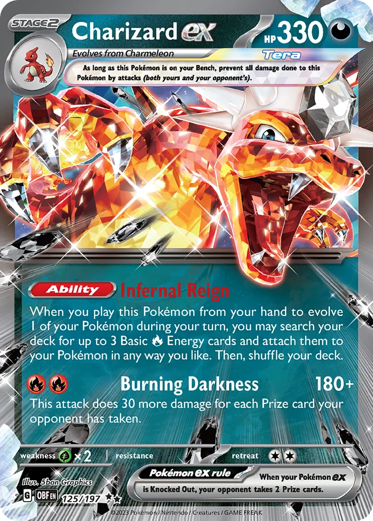 sv3-125 Charizard ex 125/197 Double rare