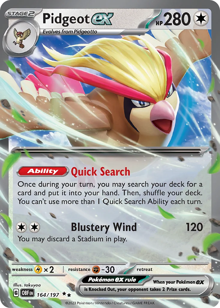 Pidgeot ex 164/197 Double rare