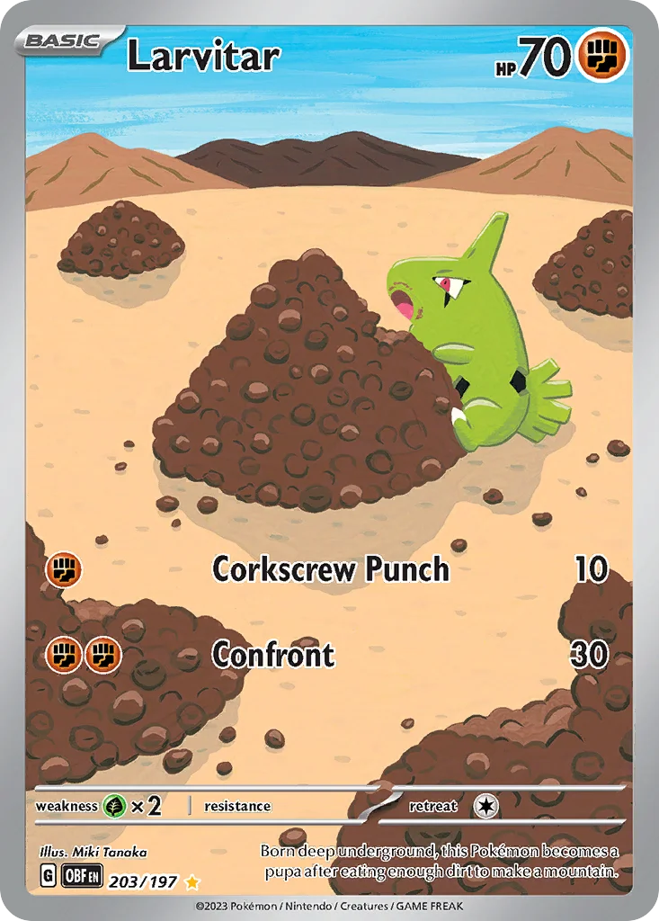 Larvitar 203/197 Illustration rare