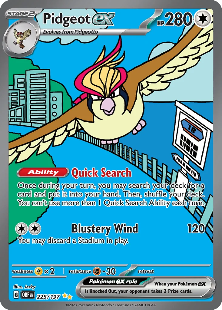 sv3-225 Pidgeot ex 225/197 Special illustration rare