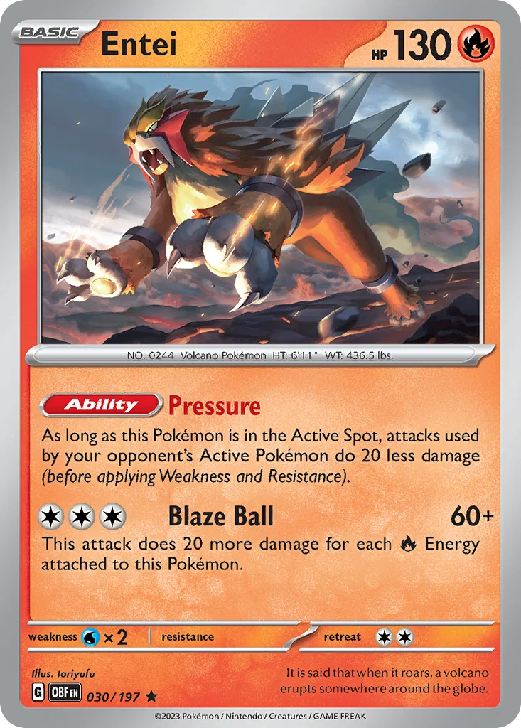 sv3-30 Entei 030/197 Rare