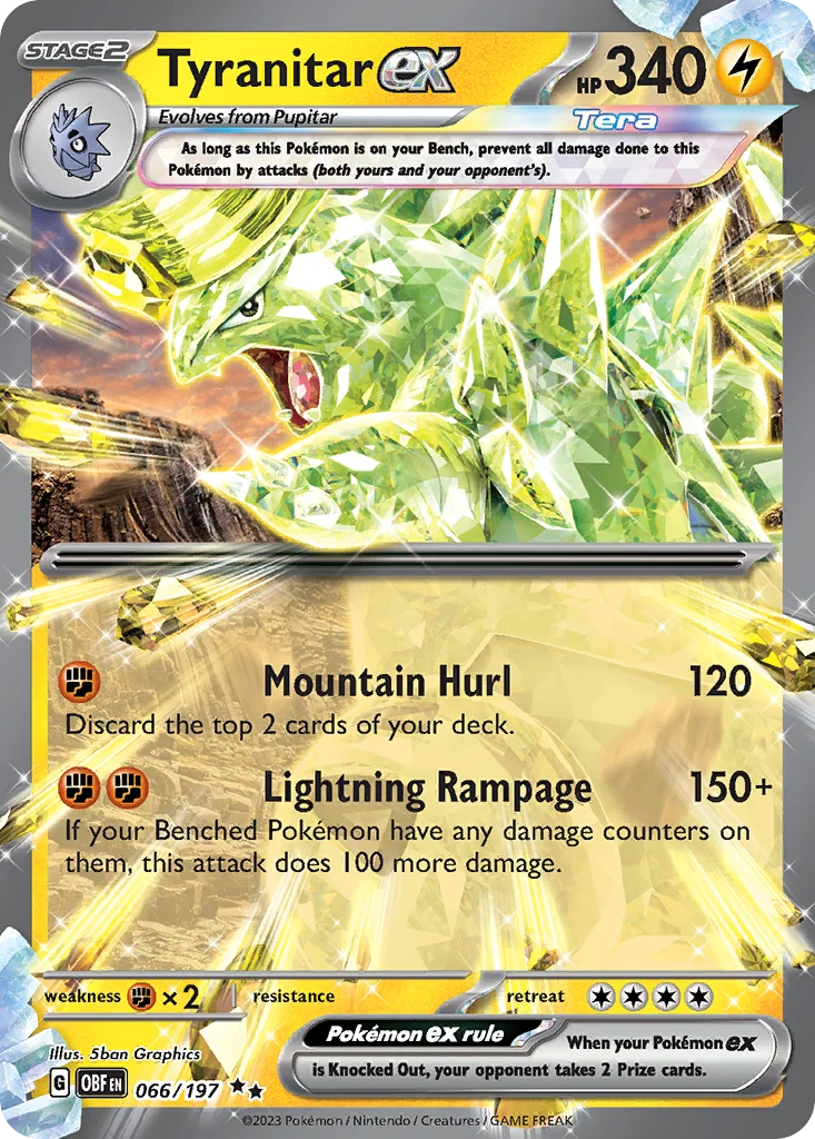 Tyranitar ex 066/197 Double rare