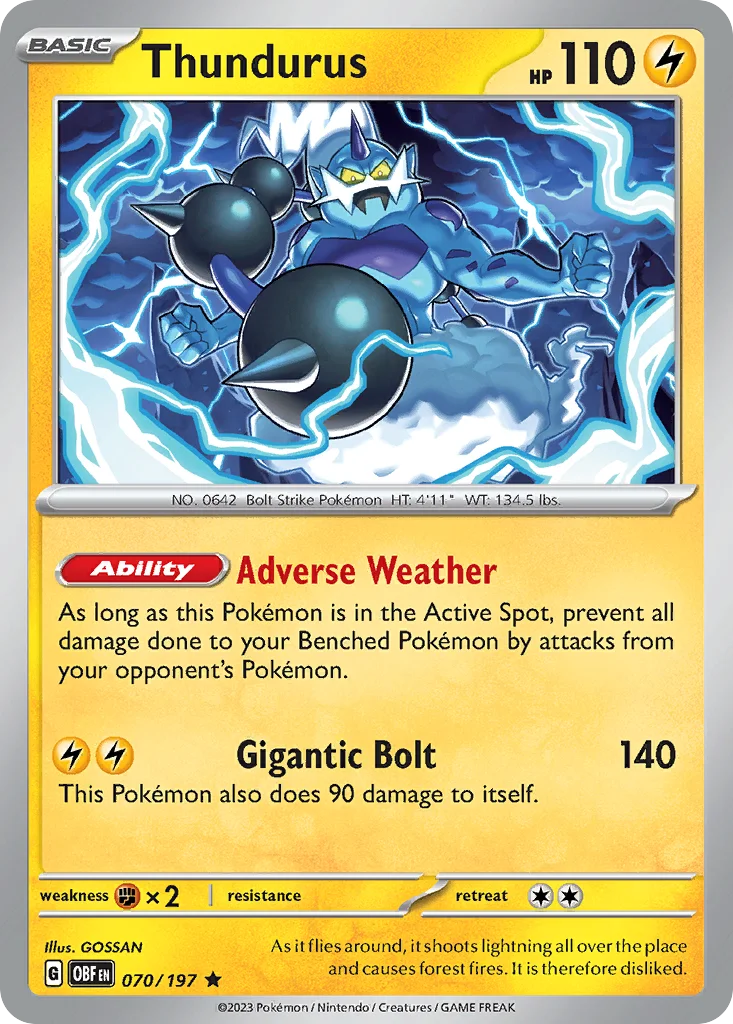 Thundurus 070/197 Rare