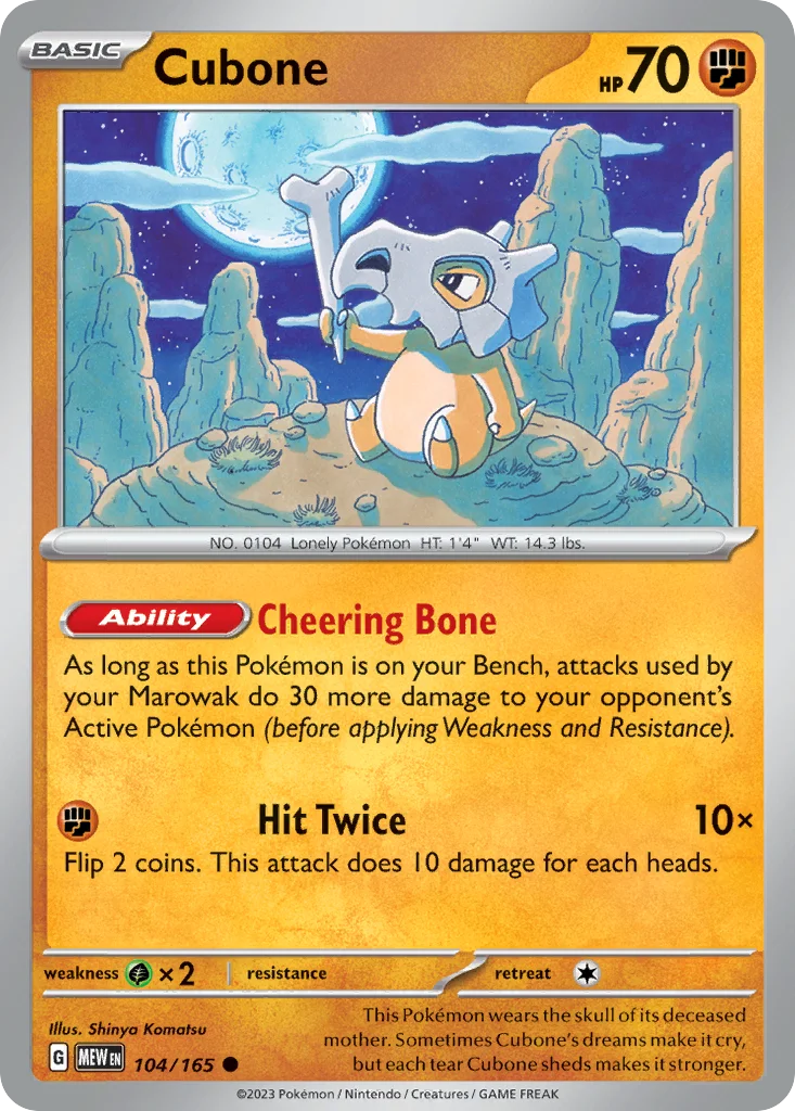 Cubone 104/165 Common