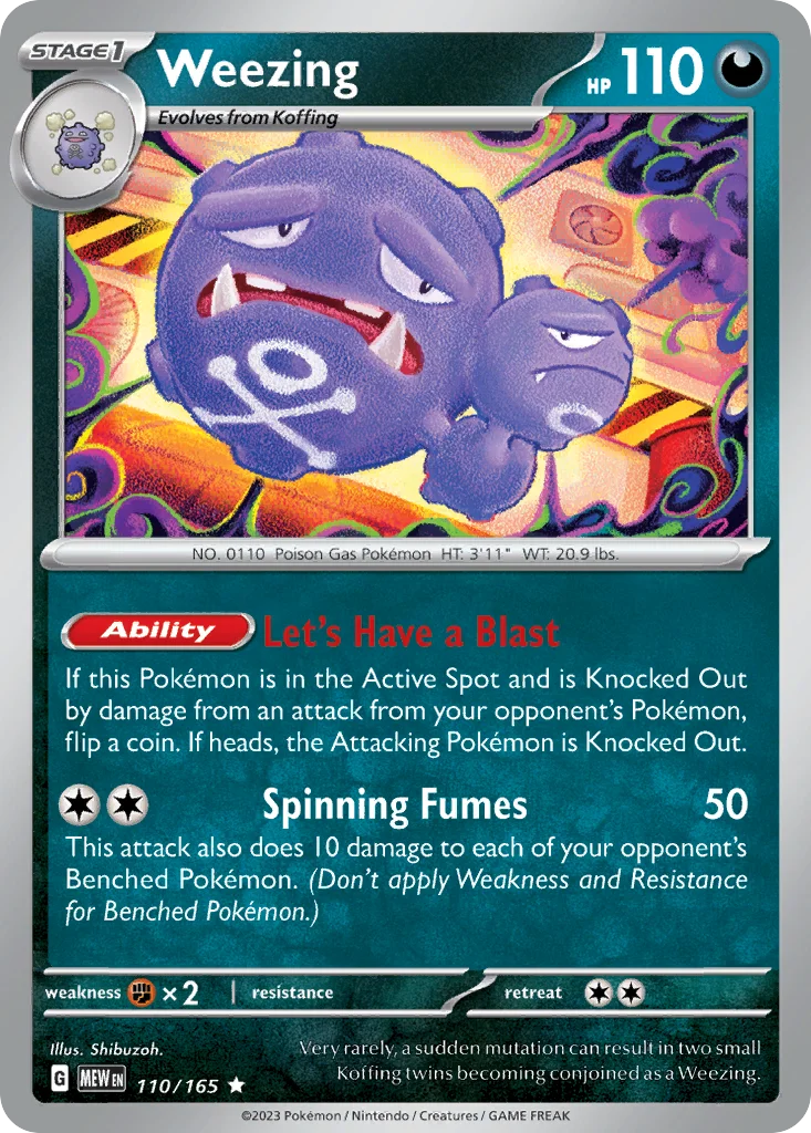 Weezing 110/165 Rare