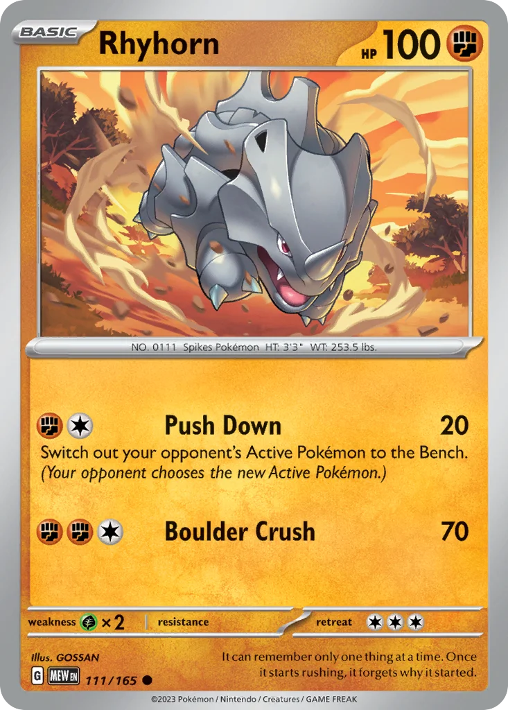 Rhyhorn 111/165 Common