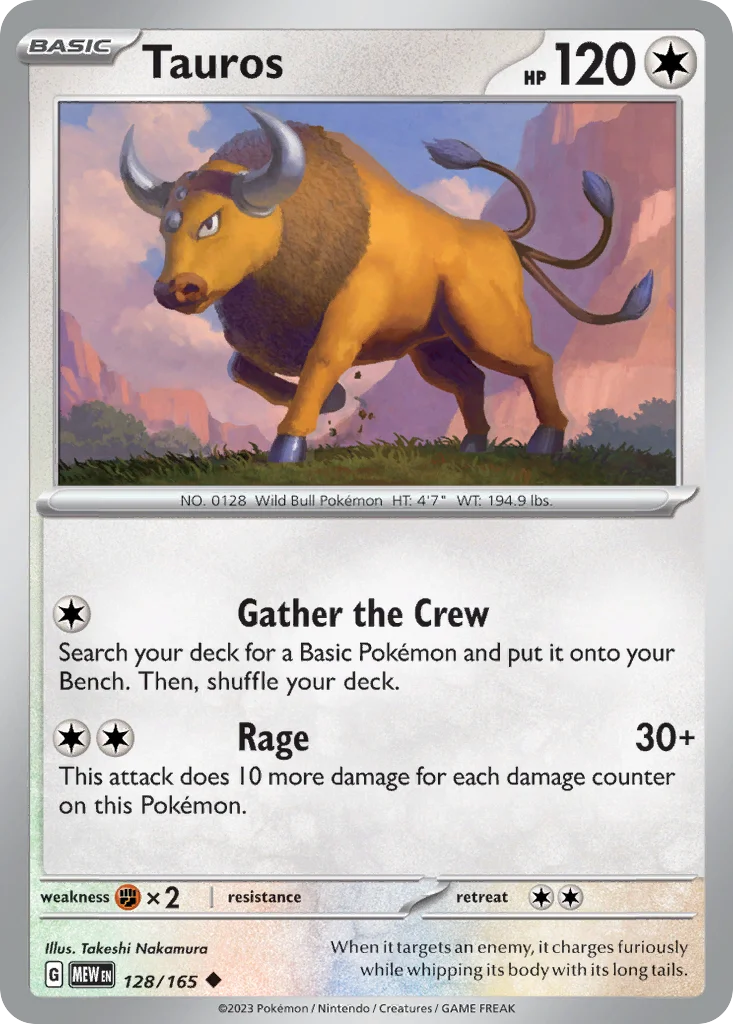 Tauros 128/165 Uncommon