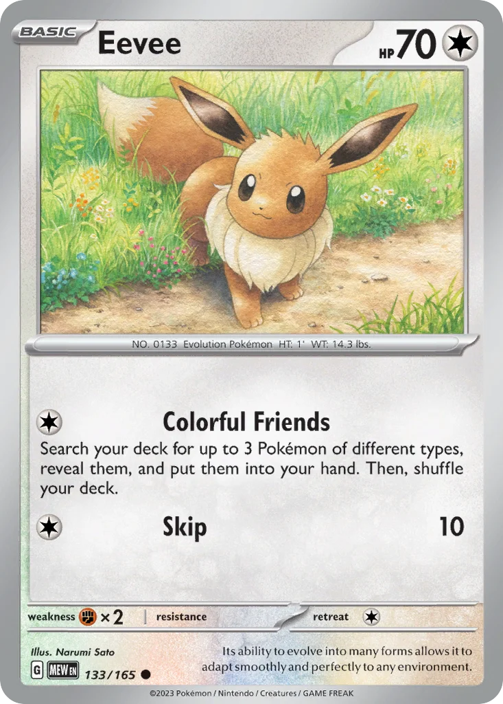 Eevee 133/165 Common